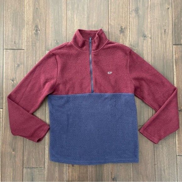 Vineyard Vines Colorblock Fleece Half Zip Pullover Men’s S - Picture 1 of 7